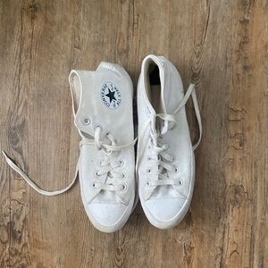 Women’s White Platform Converse